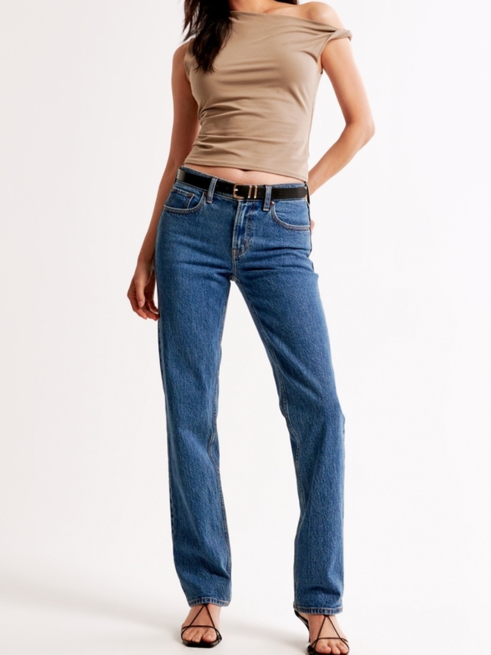Abercrombie 90s straight leg mid rise jean - curve love long
